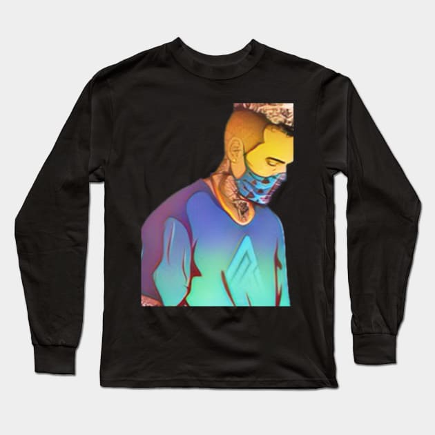 Chris brown Long Sleeve T-Shirt by lilwm14@gmail.com